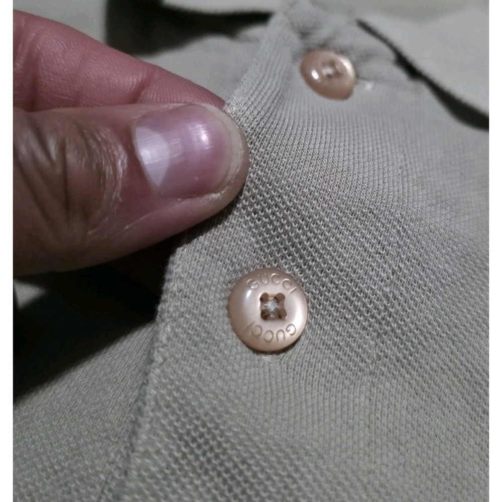 Gucci Equestrian Polo Shirt Beige Tan Made in Italy Mens Size XXL *FITS Large* - Picture 4 of 13